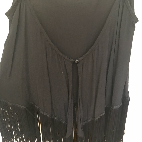 Black fringe top - Picture 3 of 3